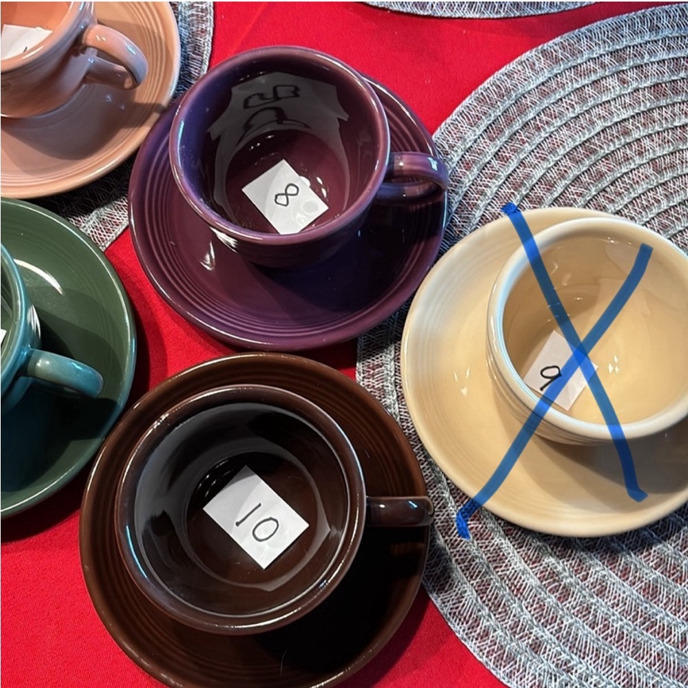 Fiesta Cups & Saucers Multi Colors - Picture 4 of 14